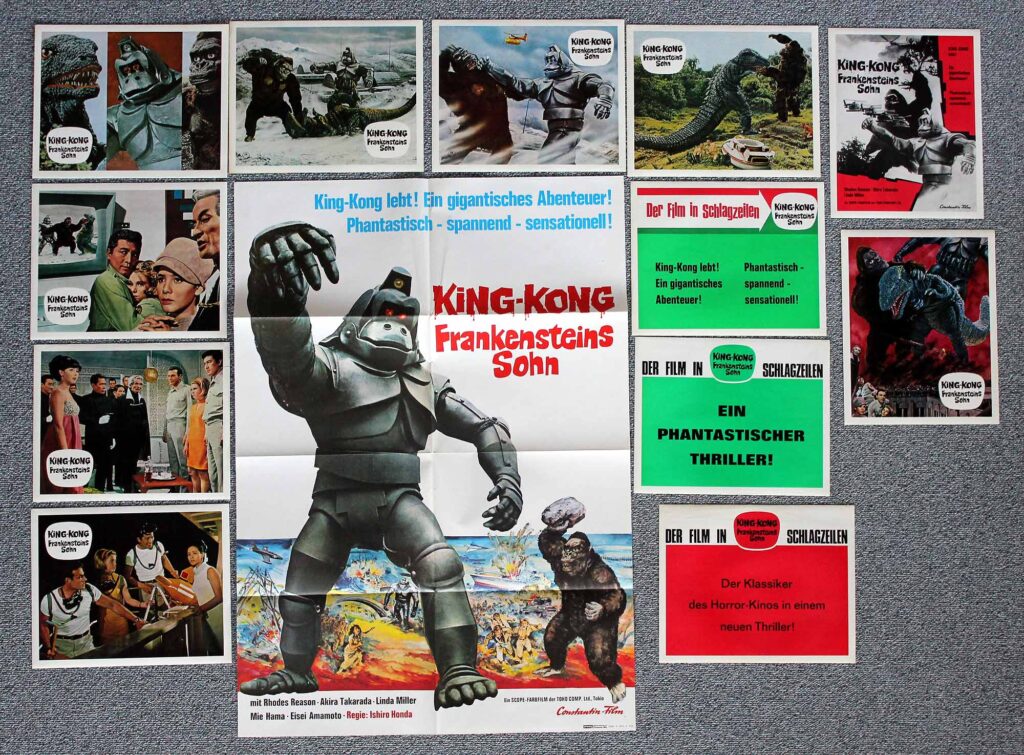 King Kong - Frankensteins Sohn, A1 Poster, 12 Fotos, 1967 King Kong Escapes
