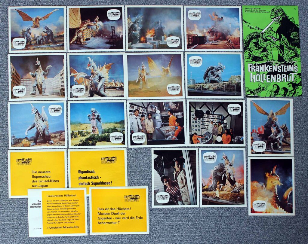 Frankensteins Höllenbrut, A3 Poster, 20 Fotos, 1972 Godzilla vs. Gigan