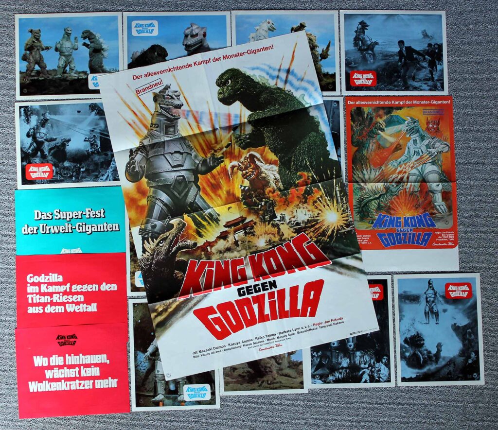 King Kong gegen Godzilla, A1+A3 Poster, 16 Fotos, 1974 Godzilla vs. Mechagodzilla