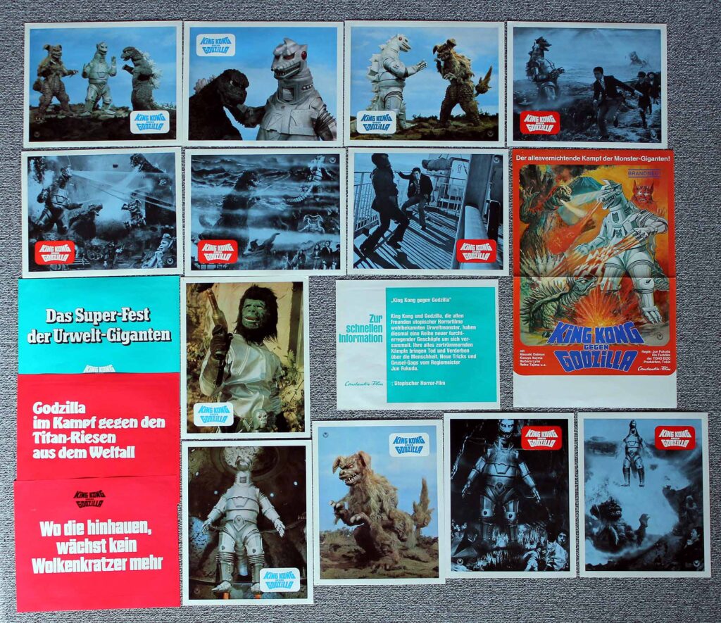 King Kong gegen Godzilla, A3 Poster, 16 Fotos, 1974 Godzilla vs. Mechagodzilla
