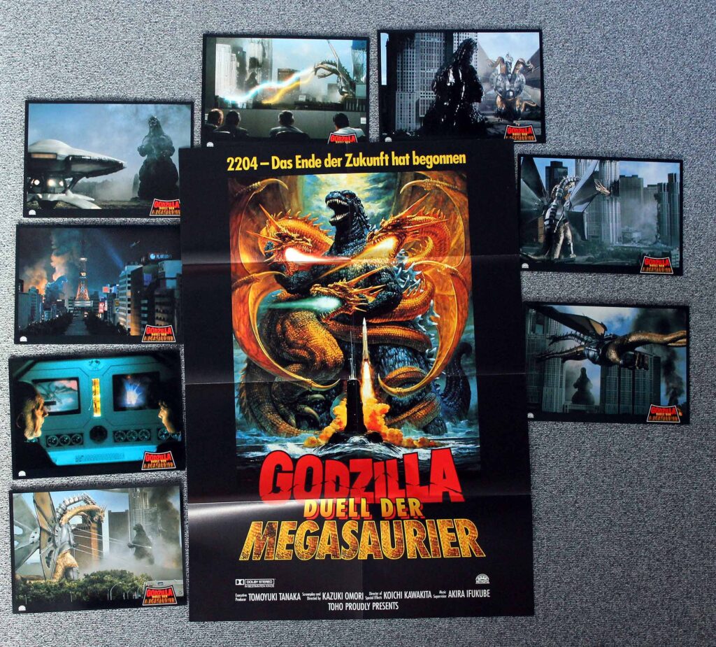 Godzilla - Duell der Megasaurier, A1 Poster, 8 Fotos, 1984 Godzilla vs. King Ghidorah